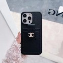 chanel leather carder holder iPhone 15 pro 13/14 15 Pro Max Case Custodia Hulle Funda Shockproof Protective Designer iPhone 15 Case Fashion Brand Full Cover housseLuxury iphone 15 Case Back Cover schutzhülle