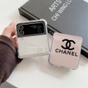 Chanel  galaxy z flip 5 4 Brand Full Cover casesamsung z flip5  Case Custodia Hulle Fundaoriginal luxury fake case Chanel galaxy z flip4 5  shellFashion Brand Full Cover housse