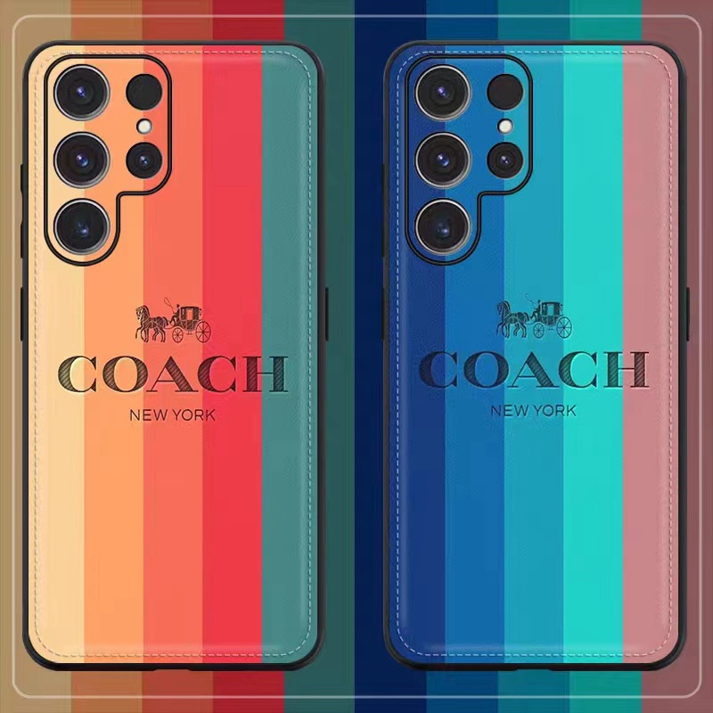 coach leather  samsung s24 plus s23 ultra case