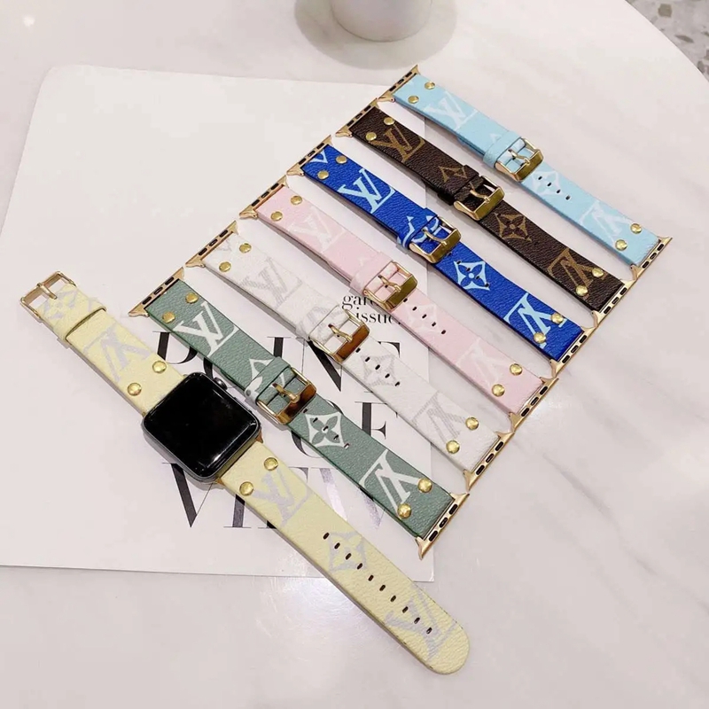 Leather women men Louis Vuitton Apple Watch Band 49mm 40mm 41mm 38mm 45mm 44mm 42mm20mm 22mm Band 