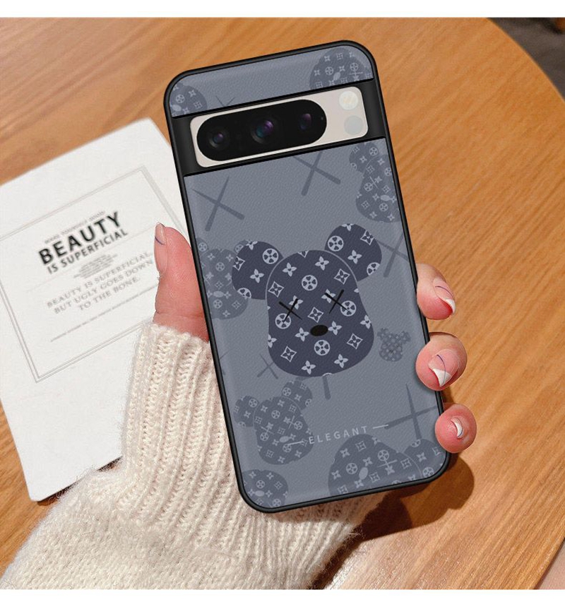 Lv kaws iphone 15 14 samsung s24 google pixel 7a 7 Brand Full Cover case Lv google pixel 8 pro 7a 6 Case Custodia Hulle Fundaoriginal luxury fake case